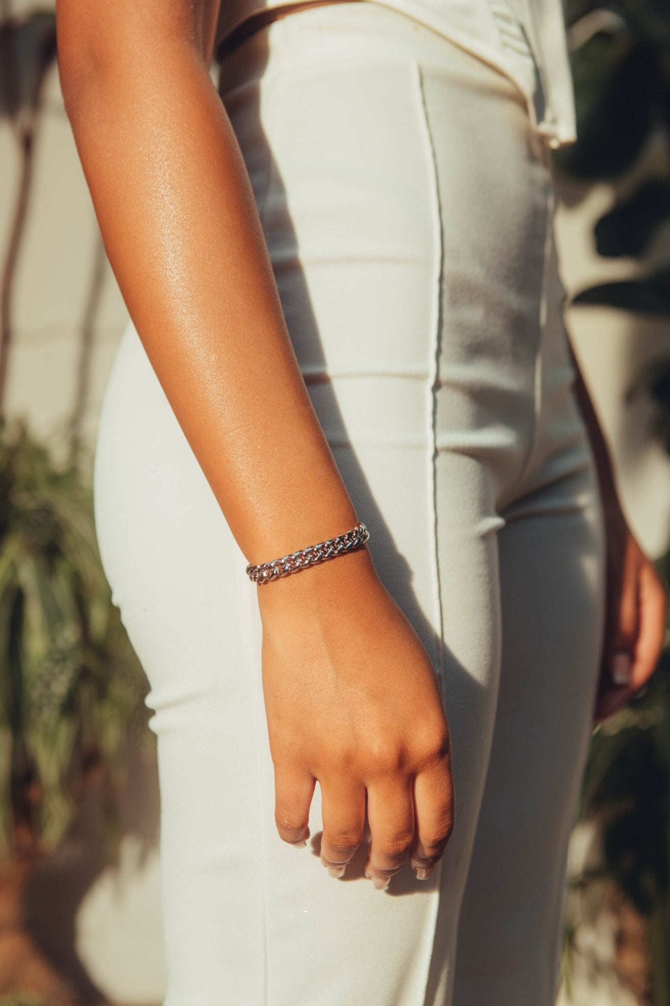 8mm Miami Cuban Link Bracelet - White Gold - Cernucci