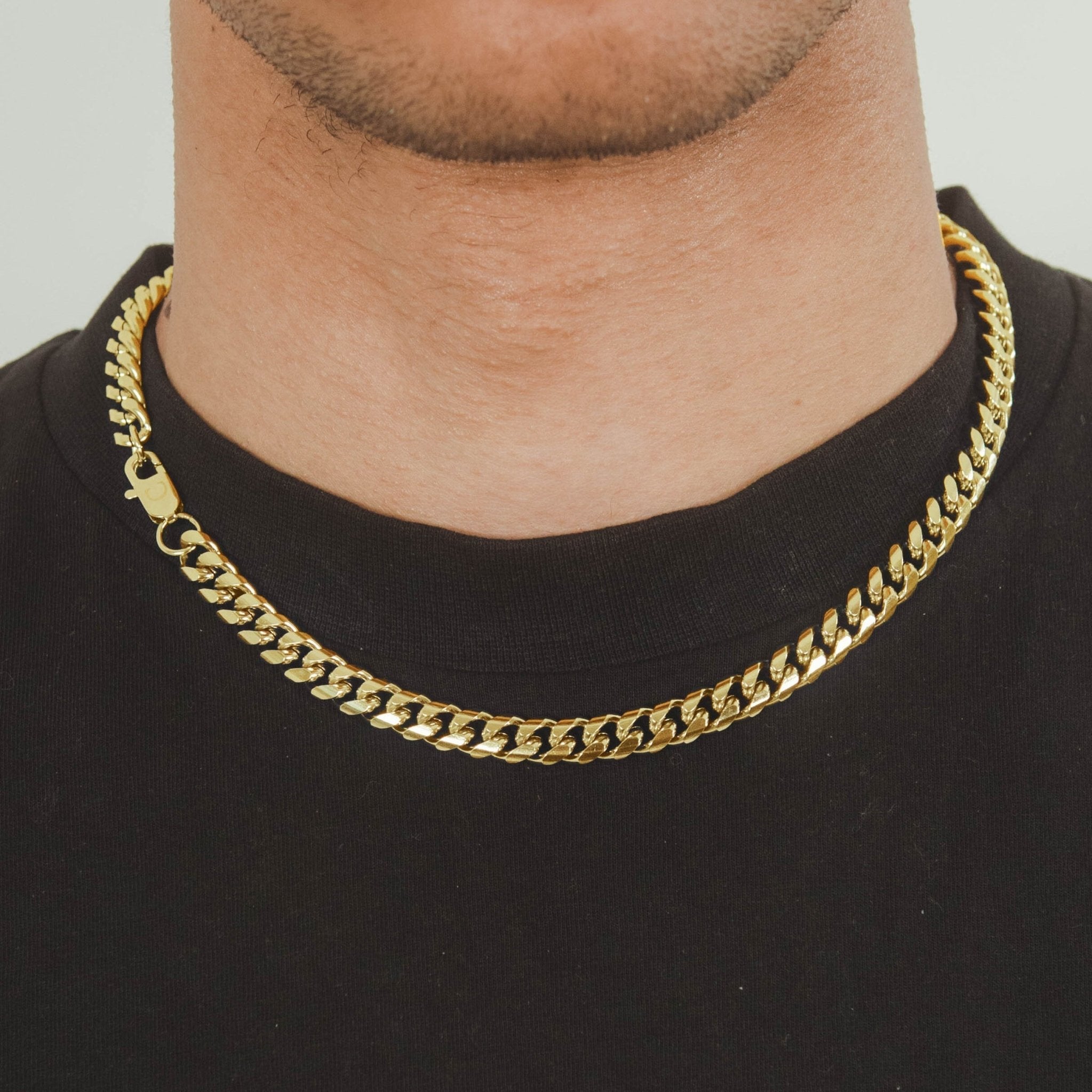 8mm Miami Cuban Link Chain - Gold - Cernucci