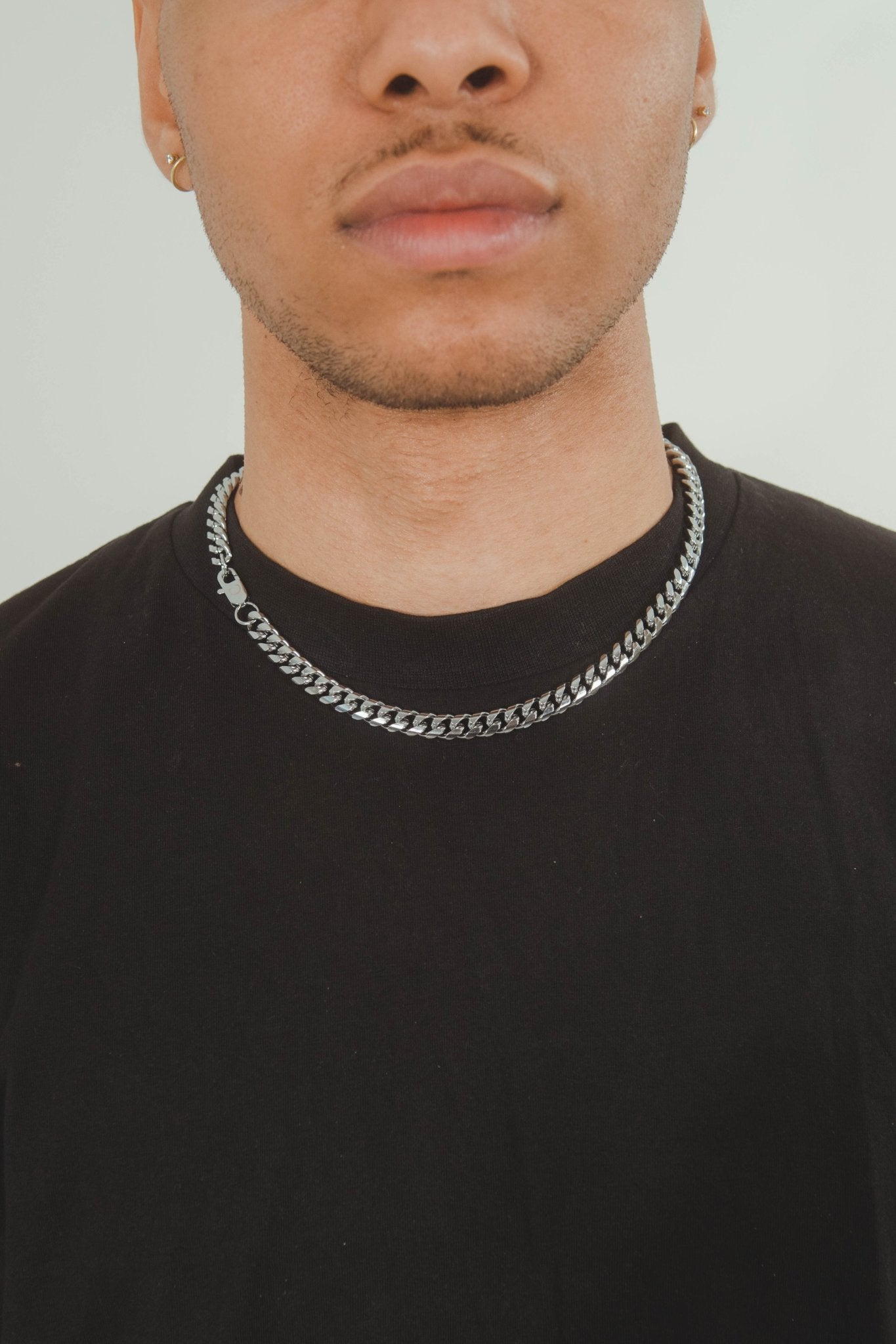 8mm Miami Cuban Link Chain - White Gold - Cernucci