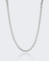 8mm Miami Cuban Link Chain - White Gold - Cernucci