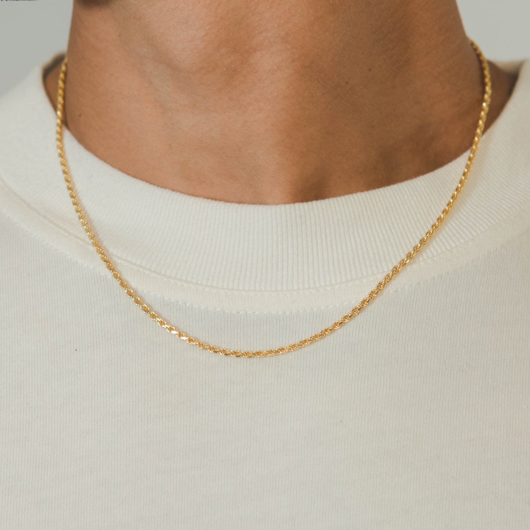925 2mm Rope Chain - Gold - Cernucci