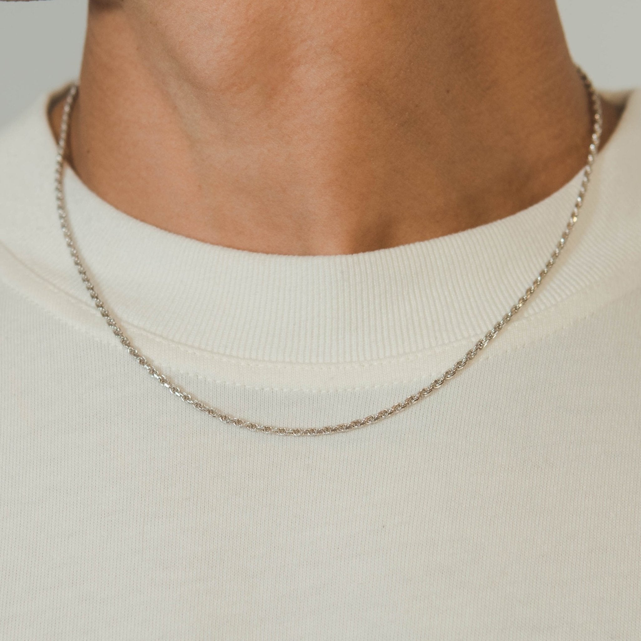 925 2mm Rope Chain - Silver - Cernucci