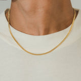 925 3mm Cuban Chain - Gold - Cernucci