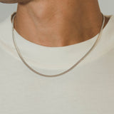925 3mm Cuban Chain - Silver - Cernucci