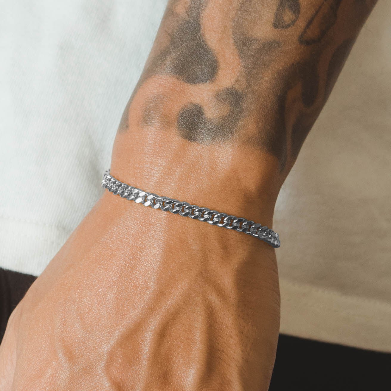 925 5mm Cuban Bracelet - Silver - Cernucci