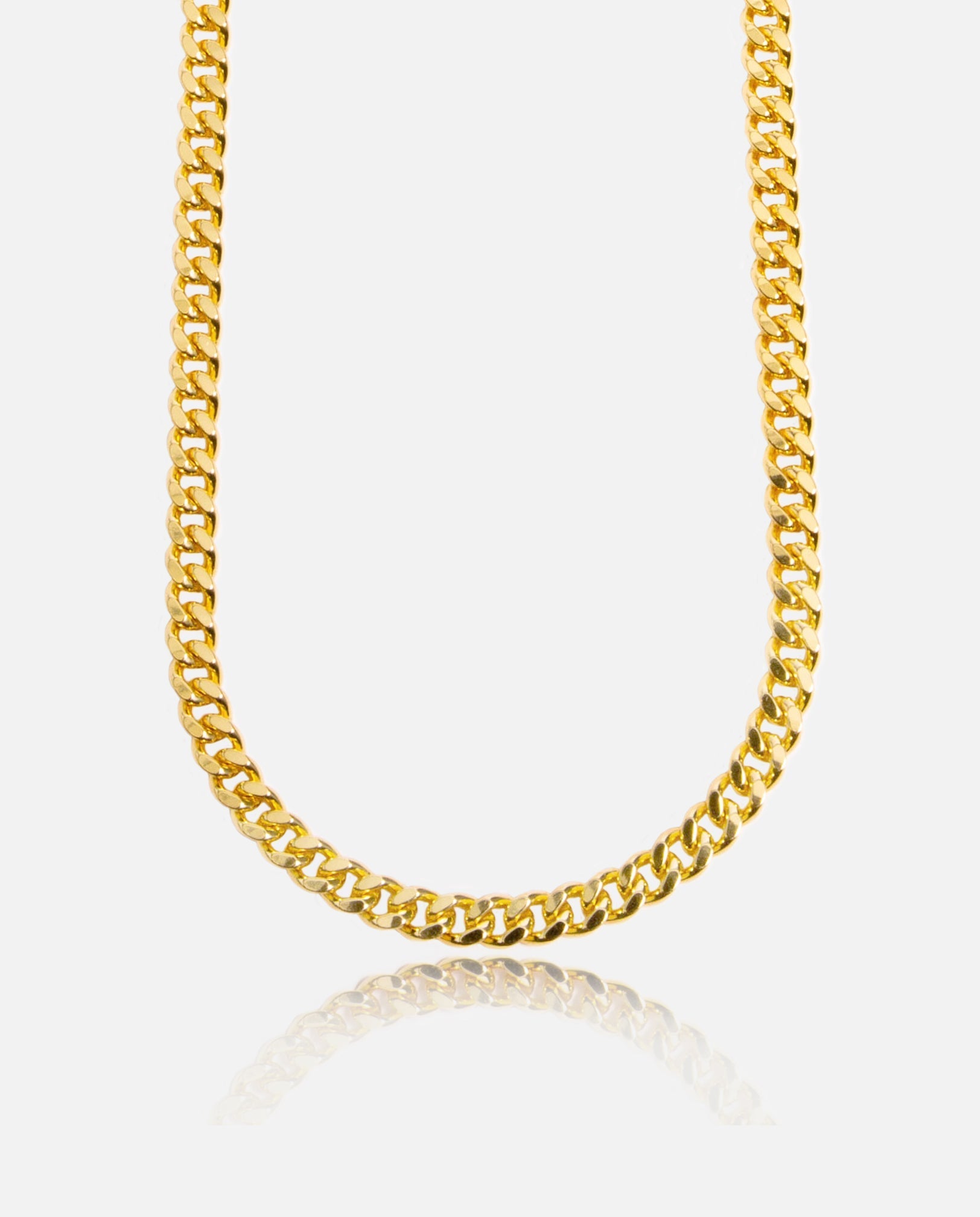 925 5mm Cuban Chain - Gold - Cernucci