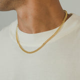 925 5mm Cuban Chain - Gold - Cernucci