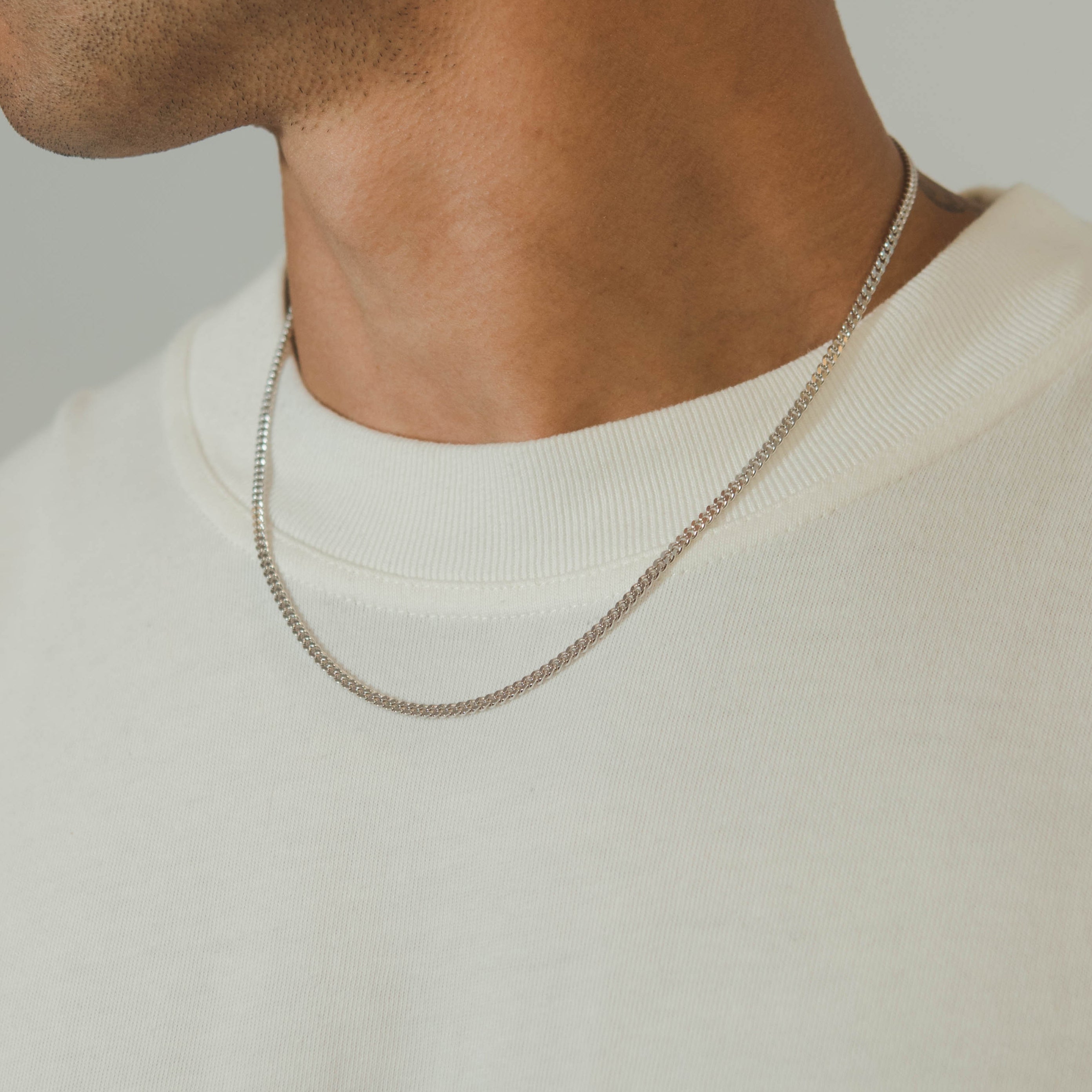 925 3mm Cuban Chain - Silver