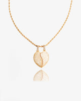Iced Half Heart Anhänger - Gold