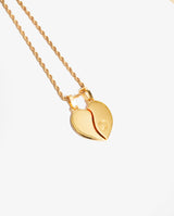 Iced Half Heart Anhänger - Gold