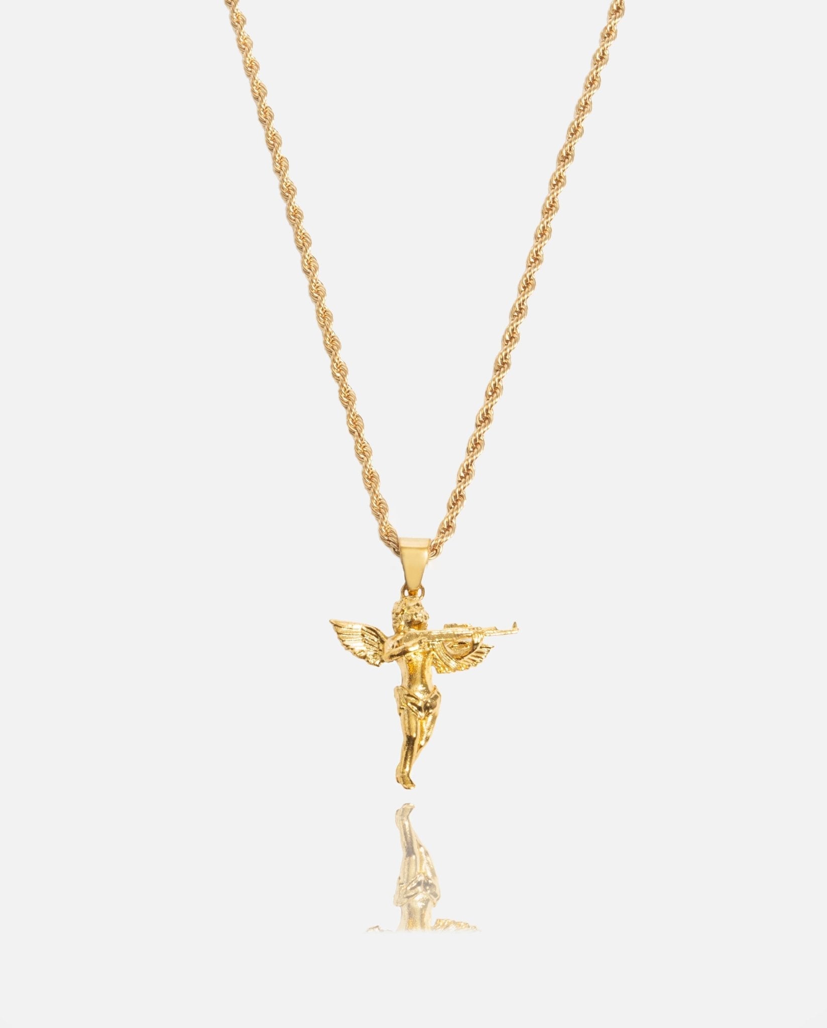 Angel Gun Pendant - Gold - Cernucci