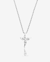 Angel Gun Pendant - White Gold - Cernucci