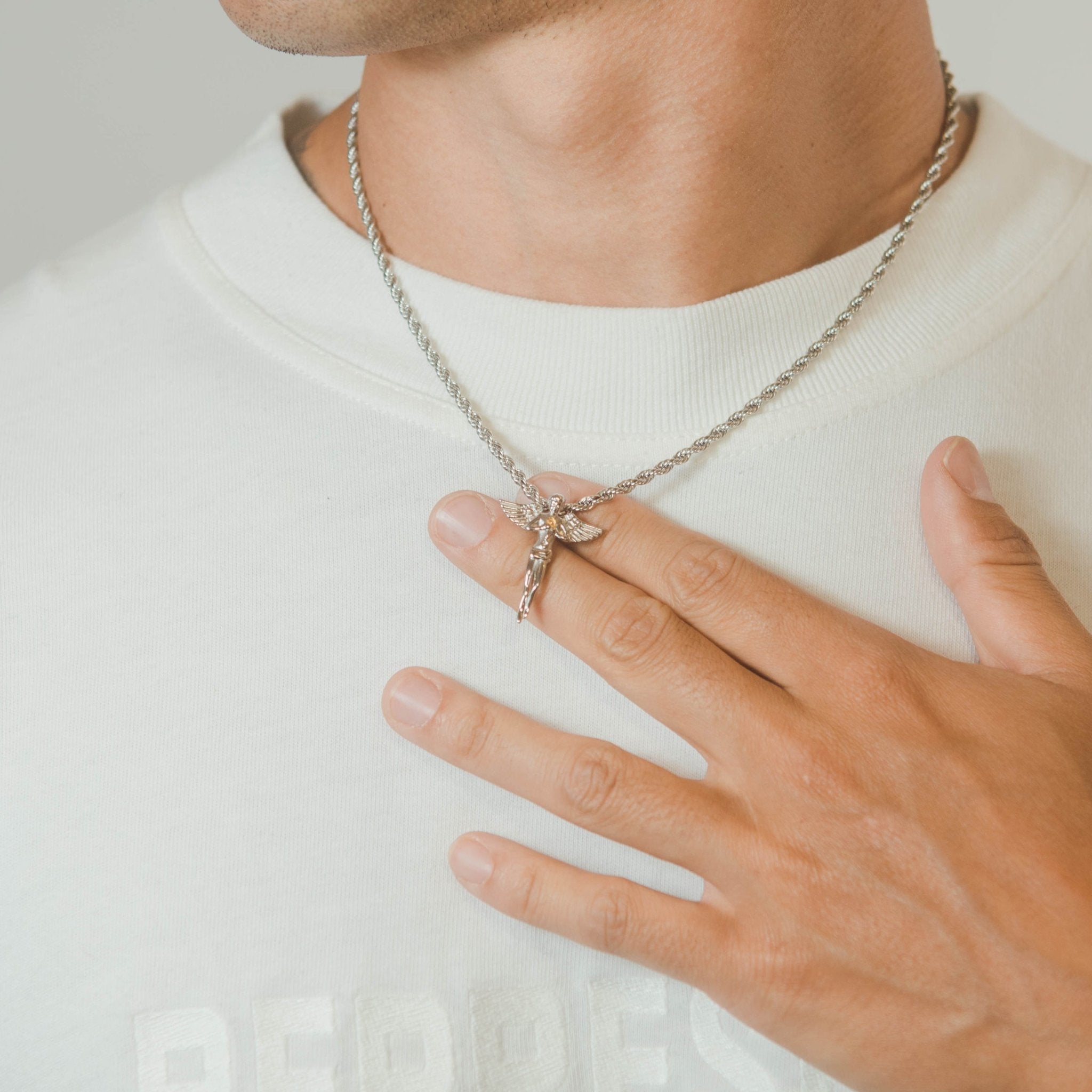 Angel Pendant - White Gold - Cernucci
