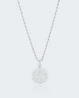 Aquarius Zodiac Pendant - White Gold - Cernucci