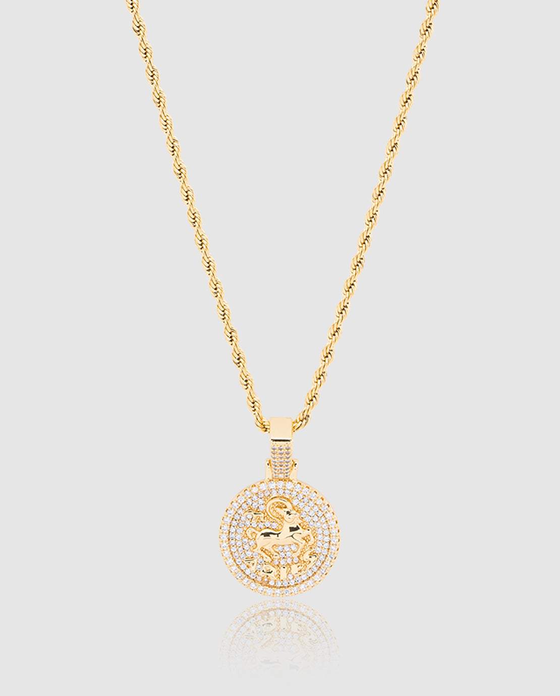Aries Zodiac Pendant - Gold - Cernucci