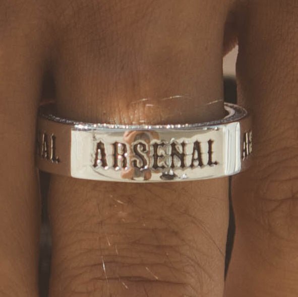 Arsenal Iced Band Ring - White Gold - Cernucci