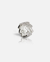 Baguette Prong Cuban Ring - White Gold - Cernucci