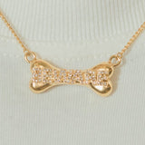 Beware Bone Necklace - Gold - Cernucci
