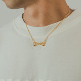 Beware Bone Necklace - Gold - Cernucci