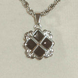 Black Royal Cross Pendant - White Gold - Cernucci
