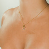 Butterfly Gem Necklace - Gold - Cernucci