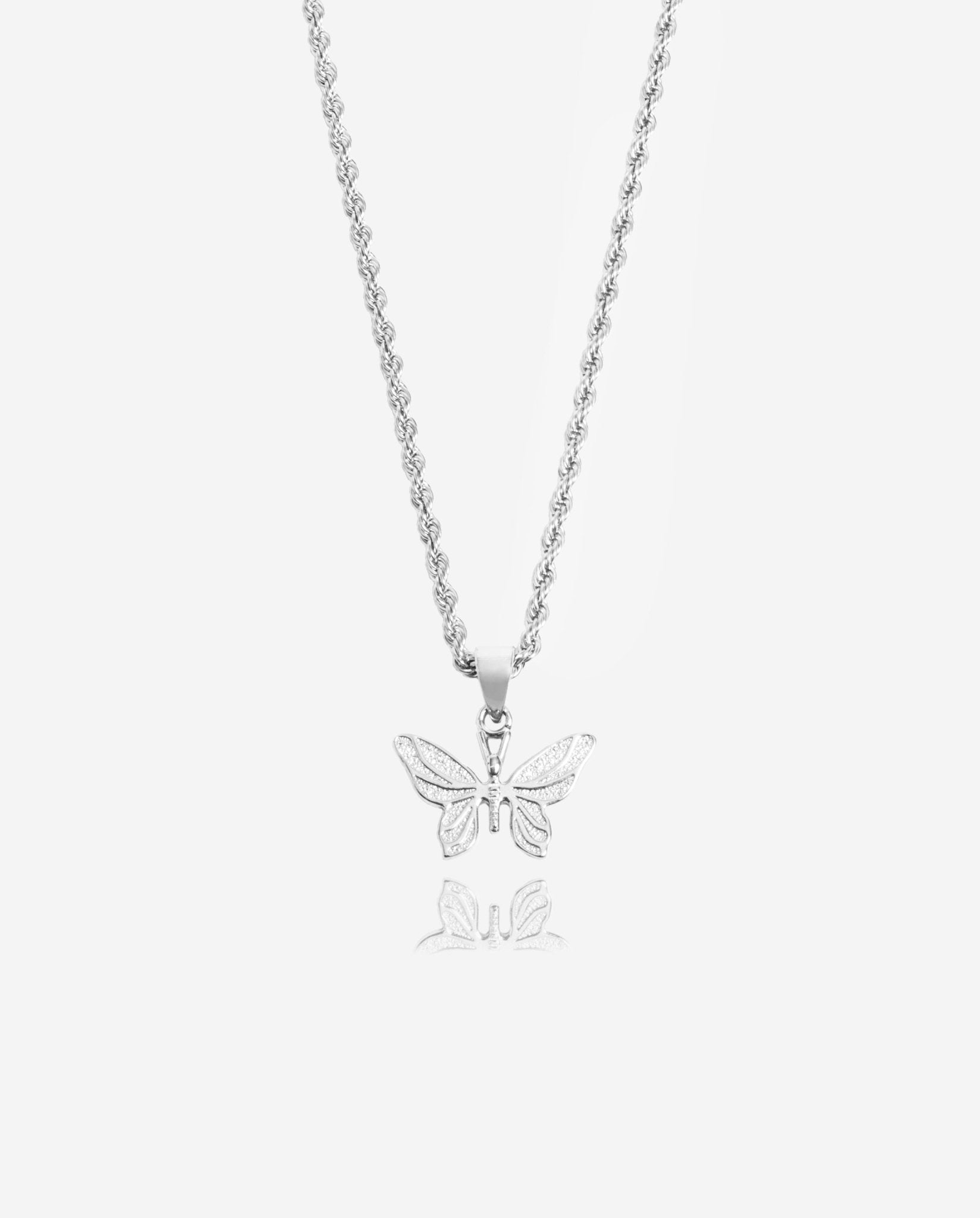Butterfly Pendant - White Gold - Cernucci