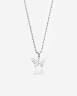 Butterfly Pendant - White Gold - Cernucci