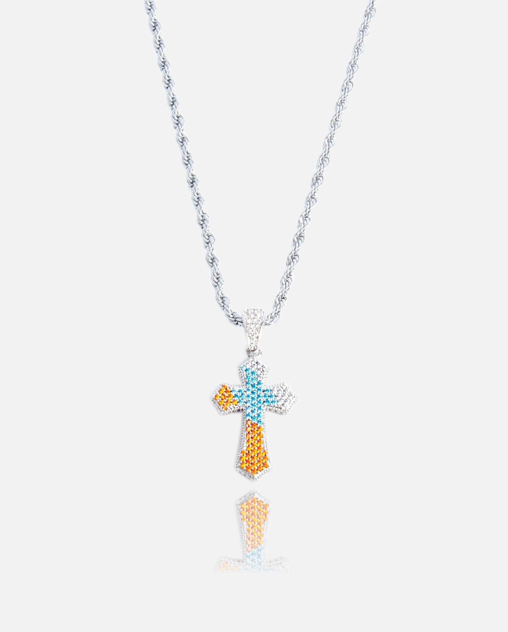 Cernucci Cross Pendant - Orange - Cernucci