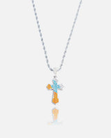 Cernucci Cross Pendant - Orange - Cernucci