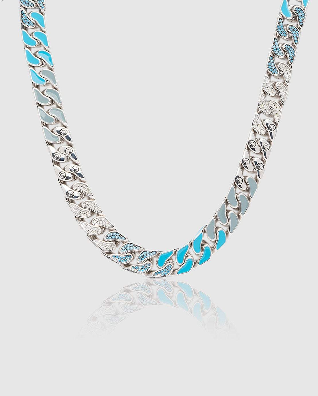 Cernucci Cuban Link Chain - Blue - Cernucci