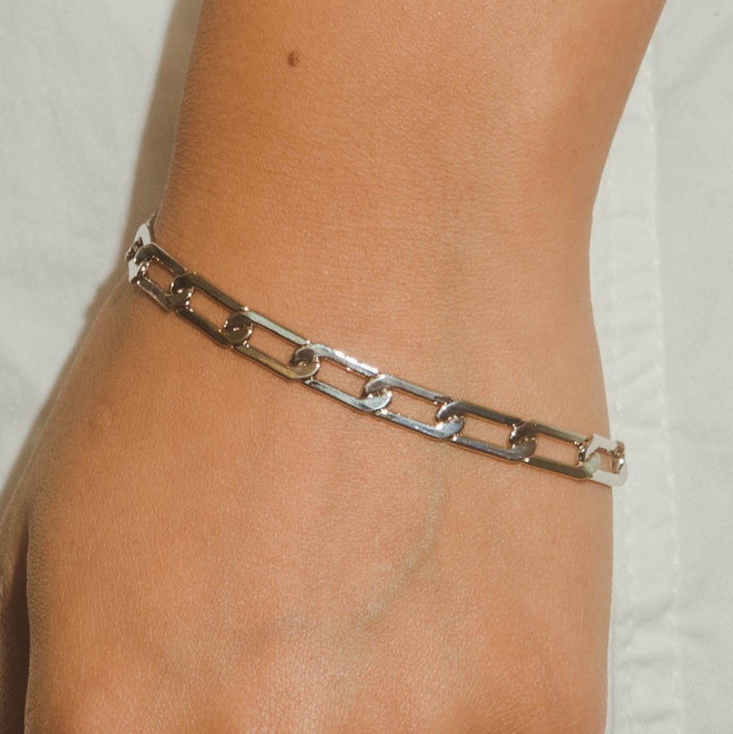 Chain Link Bracelet - White Gold - Cernucci
