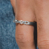 Chain Link Ring - White Gold - Cernucci