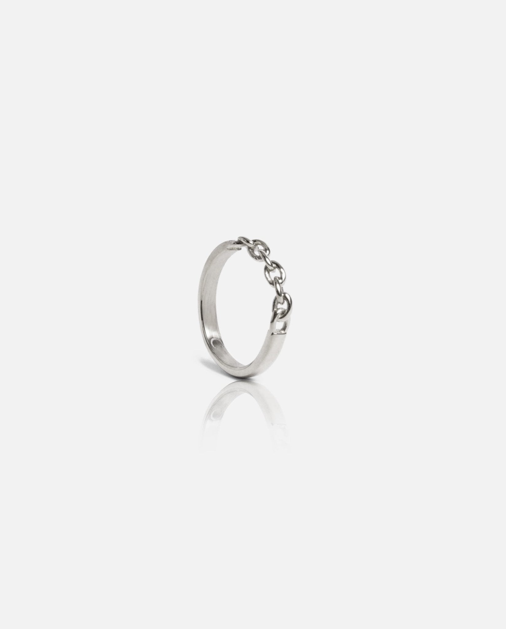 Chain Link Ring - White Gold - Cernucci
