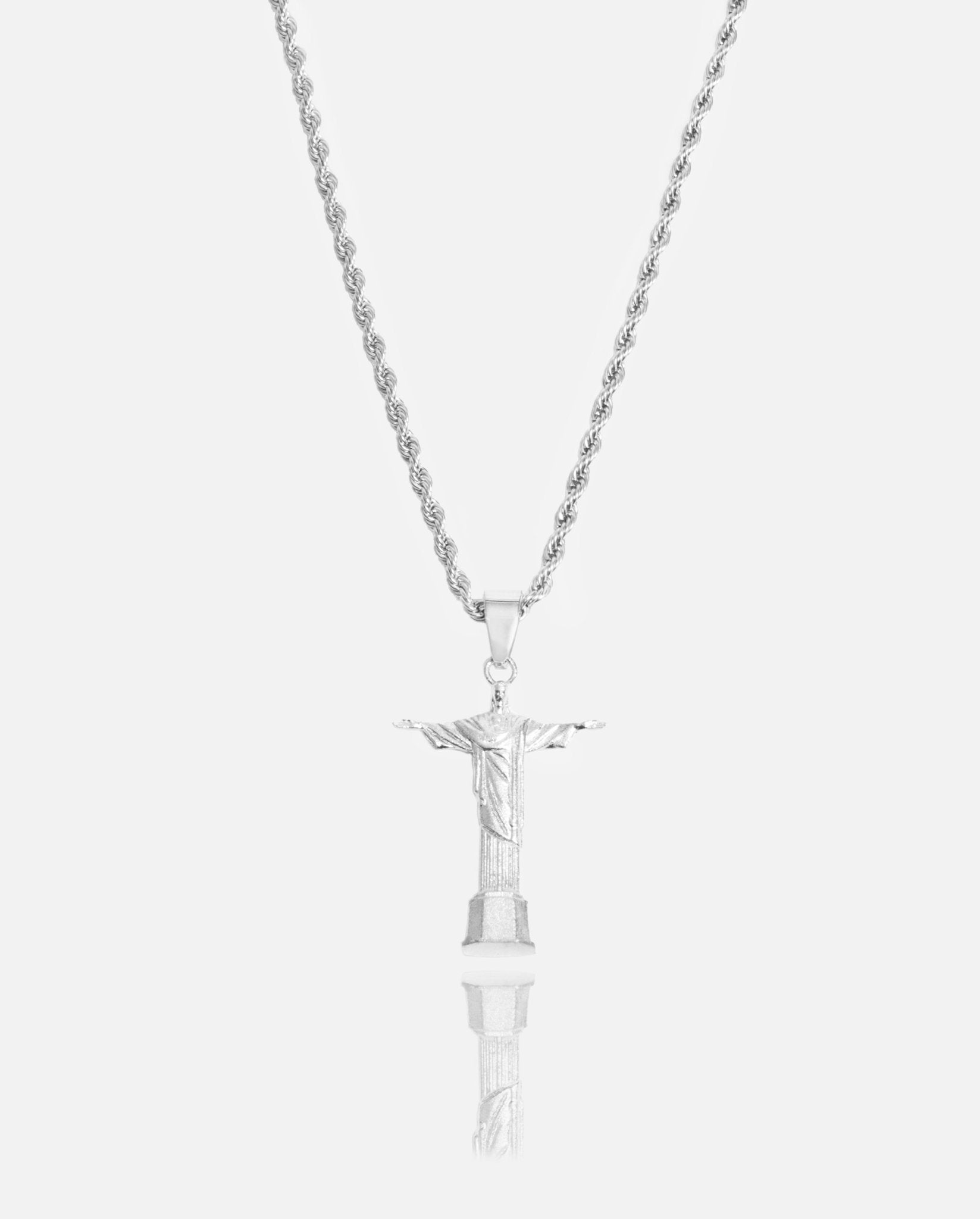 Christ the Redeemer Pendant - White Gold - Cernucci
