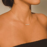 Clustered Gem White Pearl Necklace - Gold - Cernucci
