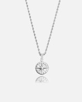 Compass Pendant - White Gold - Cernucci