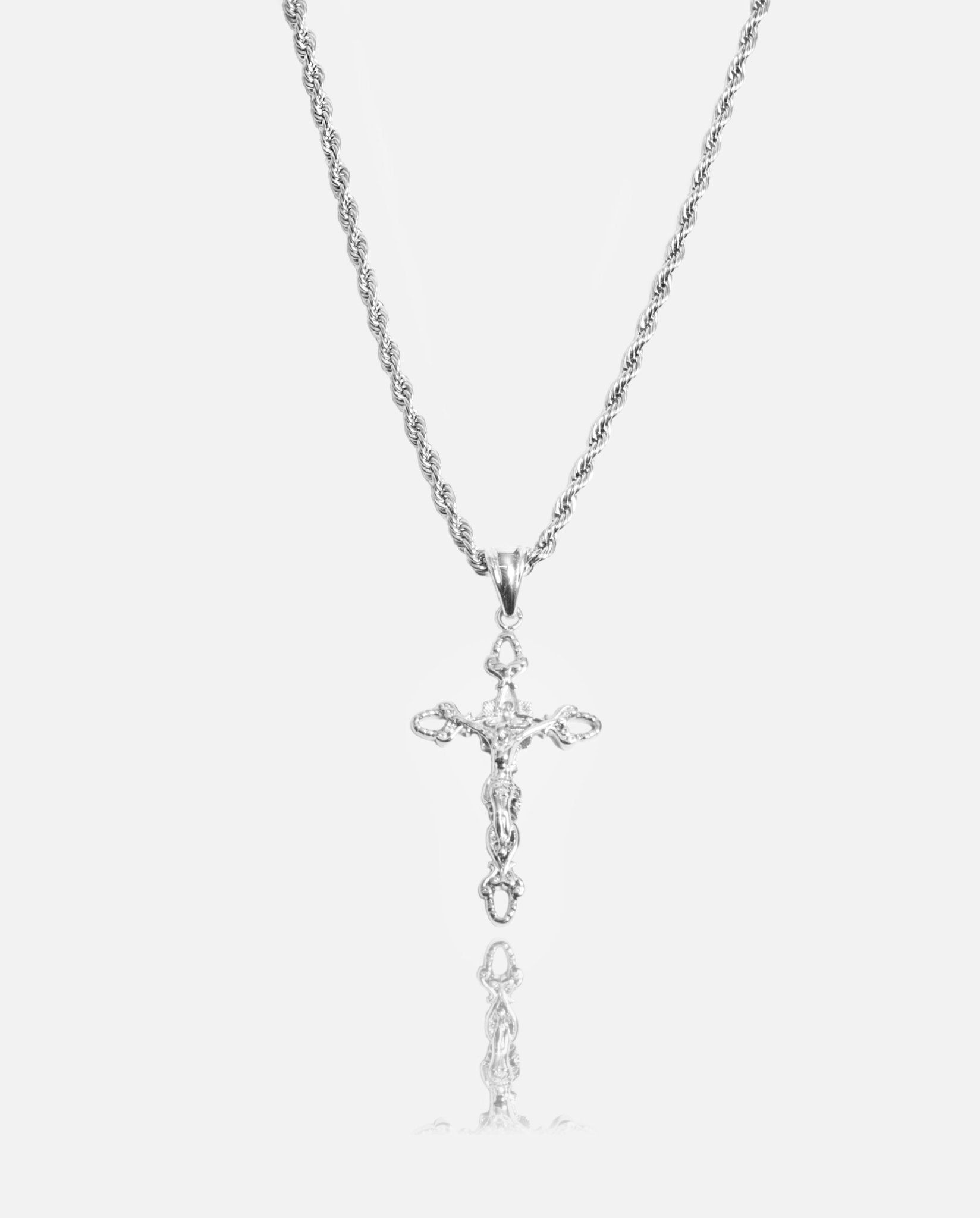 Crucifix Pendant - White Gold - Cernucci
