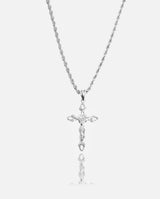 Crucifix Pendant - White Gold - Cernucci