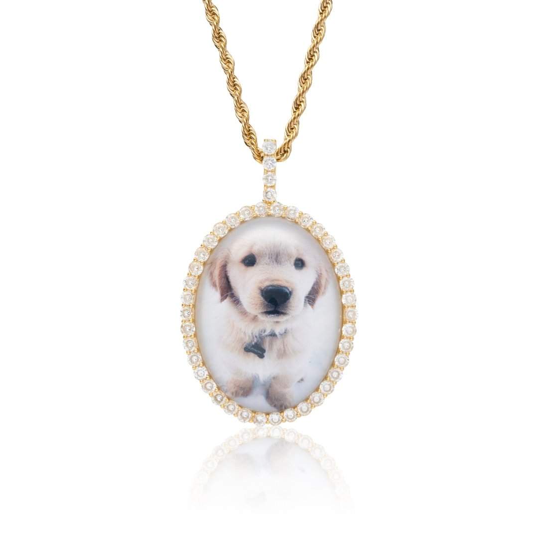 Custom 3D Photo Pendant - Gold - Cernucci