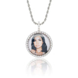Custom 3D Photo Pendant - White Gold - Cernucci