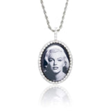 Custom 3D Photo Pendant - White Gold - Cernucci