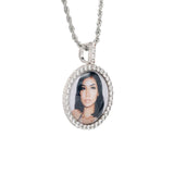 Custom 3D Photo Pendant - White Gold - Cernucci