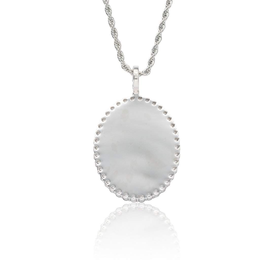 Custom 3D Photo Pendant - White Gold - Cernucci