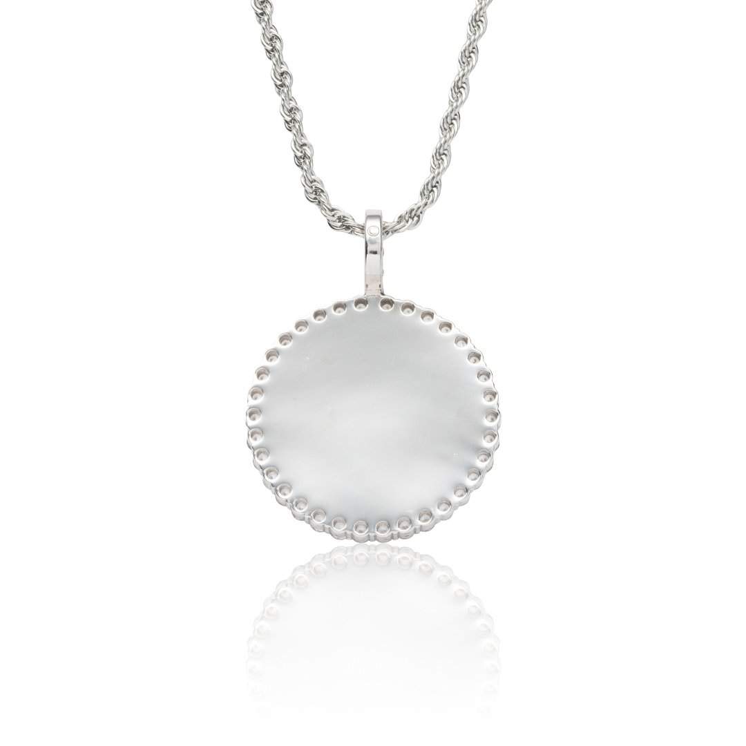 Custom 3D Photo Pendant - White Gold - Cernucci