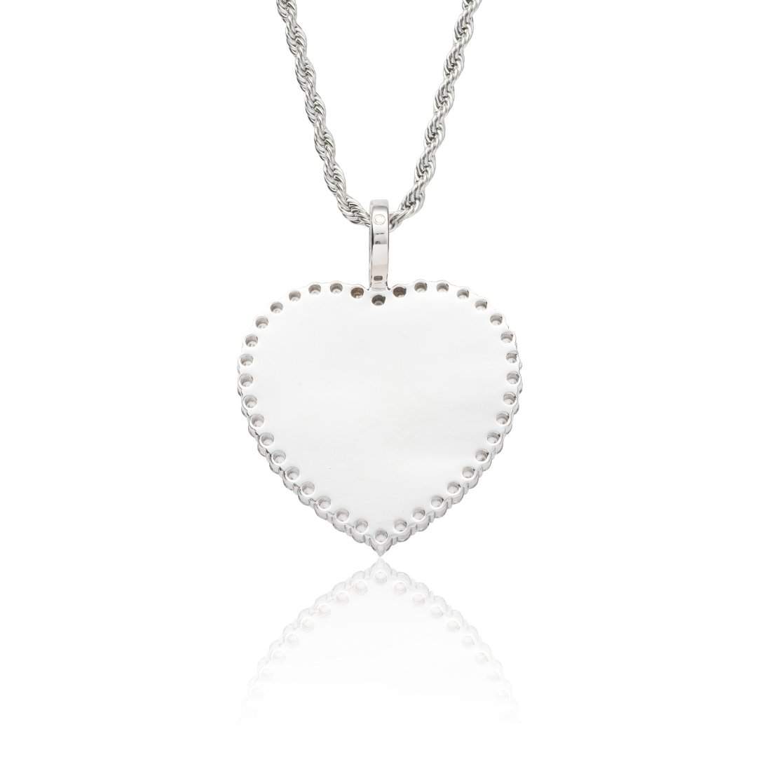 Custom 3D Photo Pendant - White Gold - Cernucci
