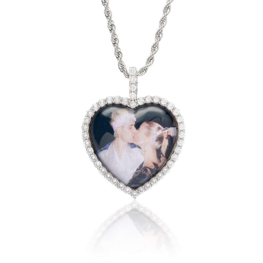 Custom 3D Photo Pendant - White Gold - Cernucci