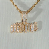 Custom Biergarten Font Pendant - Gold - Cernucci