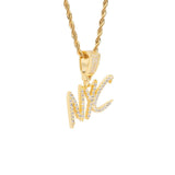 Custom Brush Font Pendant - Gold - Cernucci