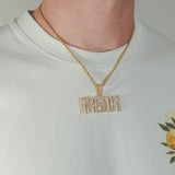 Custom Calvera Font Pendant - Gold - Cernucci