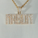 Custom Calvera Font Pendant - Gold - Cernucci